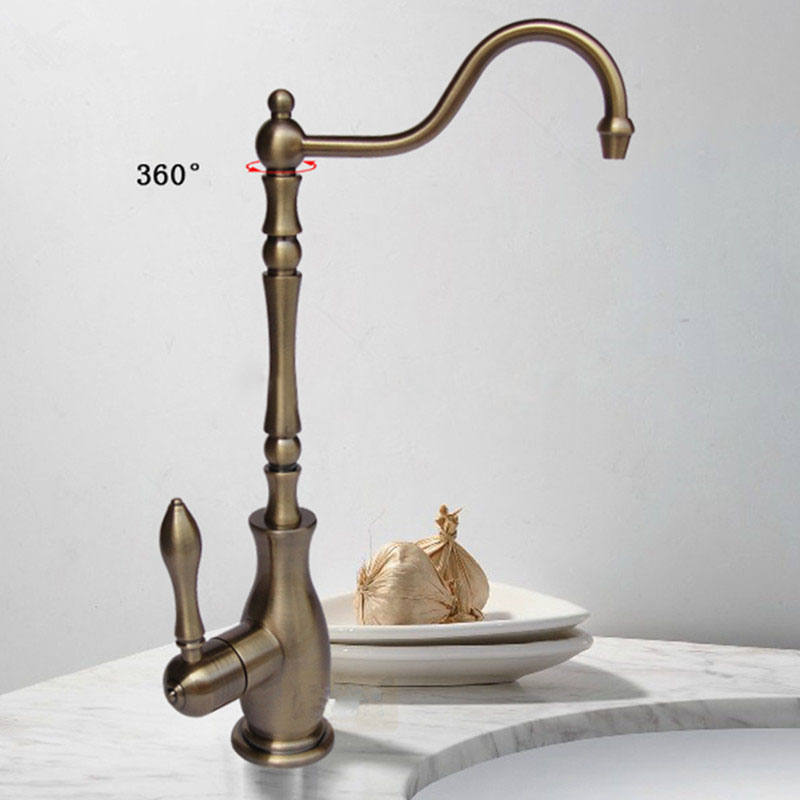 Tuscany Antique Bronze Deck Mount Bathroom Faucet